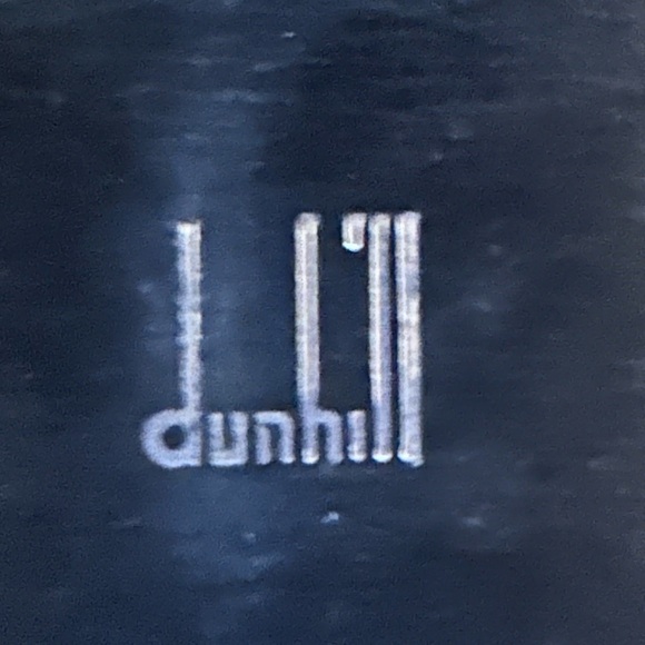 Dunhill black leather long wallet coat wallet silver-tone corner accents British - Picture 3 of 11